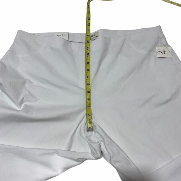 Style & Co White Mid Rise Comfort Waist Capris 22W - Picture 6 of 11